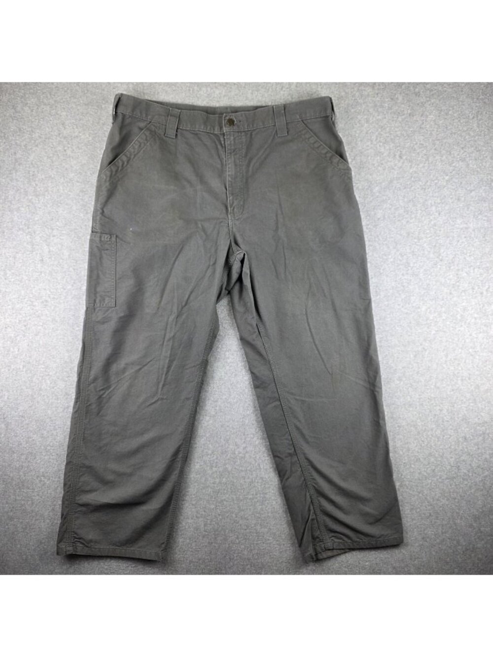 Carhartt B151 Pants Mens 40x30 Gray Original Dungaree Fit Canvas Carpenter Work
